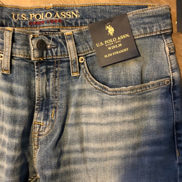 U.S.Polo Assn. Slim Straight Jeans Size W29/L30 - Picture 3 of 6